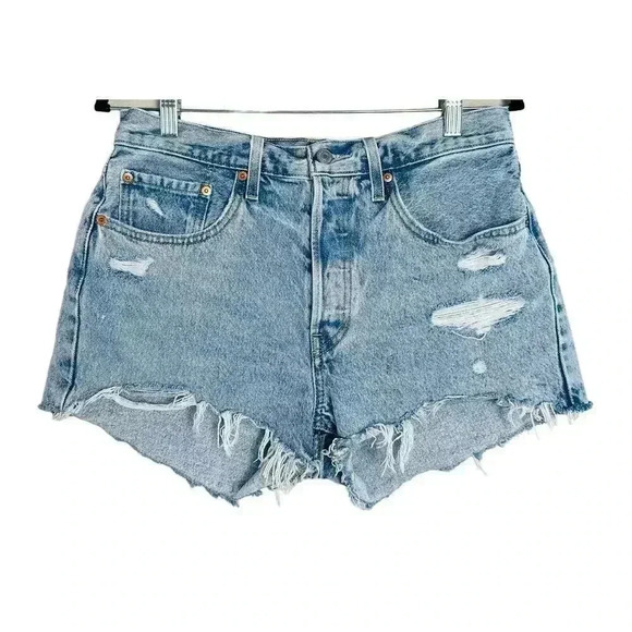 VINTAGE LEVI’S 501® ORIGINAL FIT HIGH RISE WOMEN'S SHORTS SIZE 30 - Picture 5 of 12